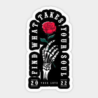 Roses and skull Sticker